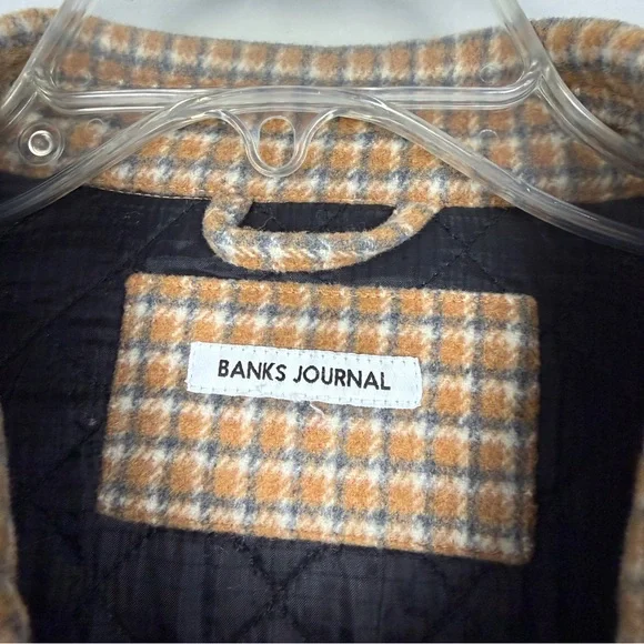 Banks Journal Wool Plaid Check Button Fall Jacket - Picture 7 of 9